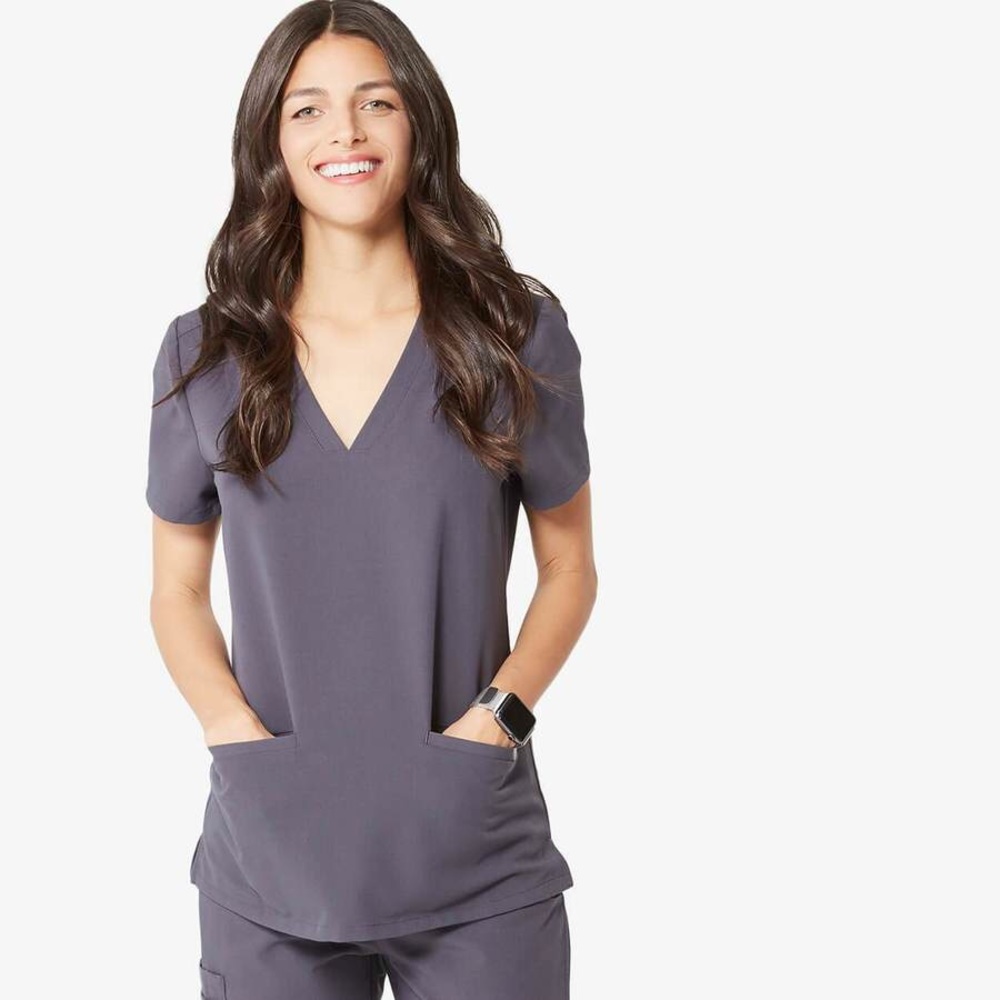 Figs charcoal Casma top